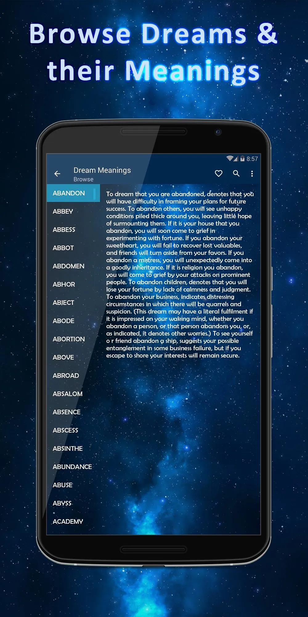 Dream Meanings | Indus Appstore | Screenshot