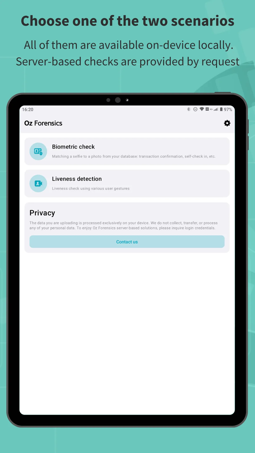 Oz Liveness Demo Application | Indus Appstore | Screenshot