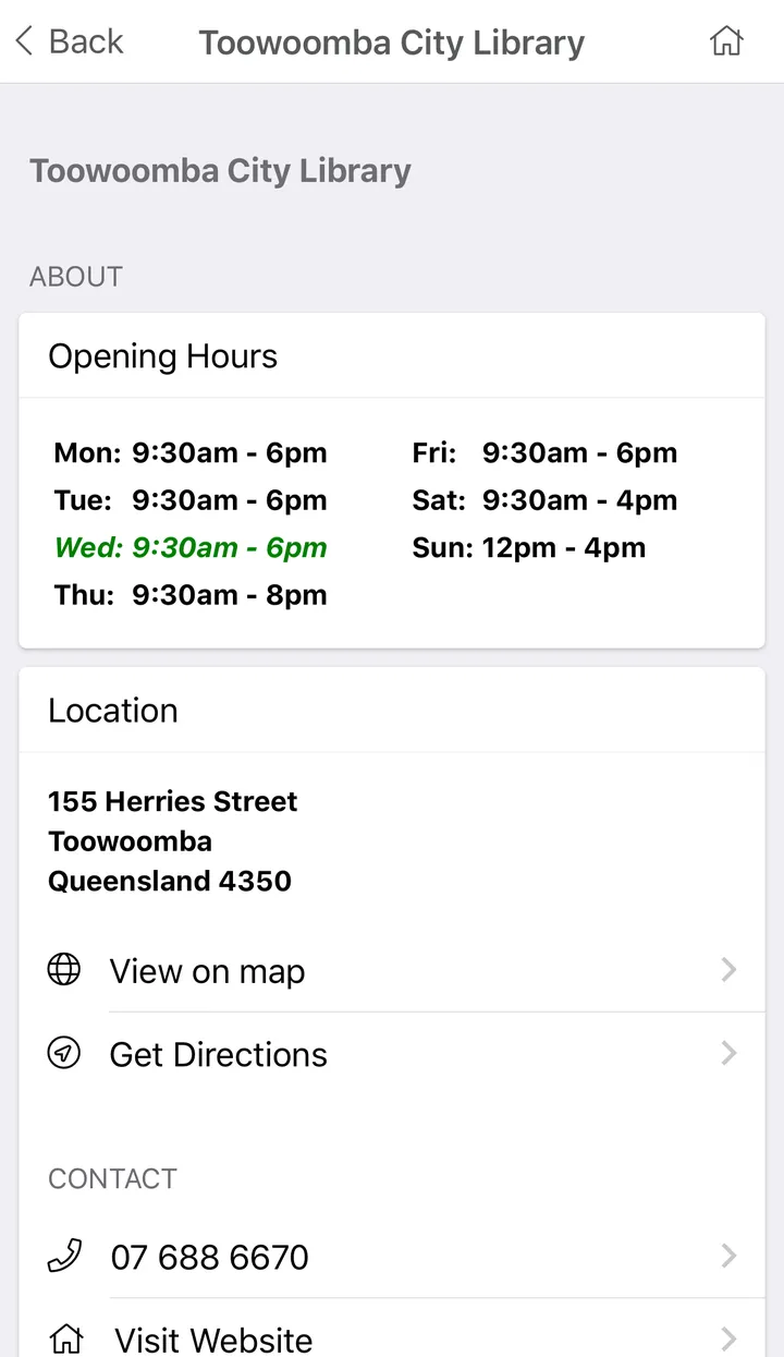 Toowoomba Region Libraries | Indus Appstore | Screenshot