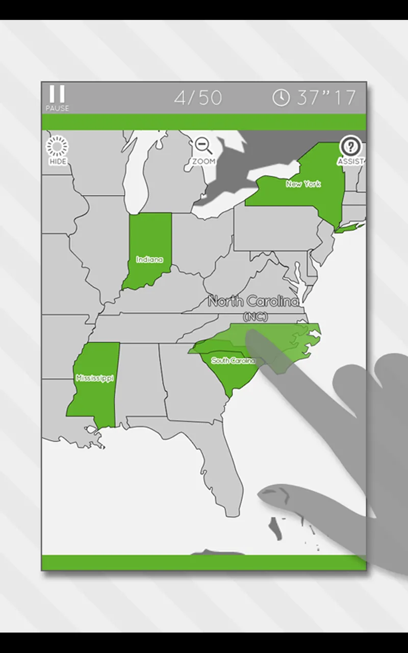 E. Learning U.S. Map Puzzle | Indus Appstore | Screenshot