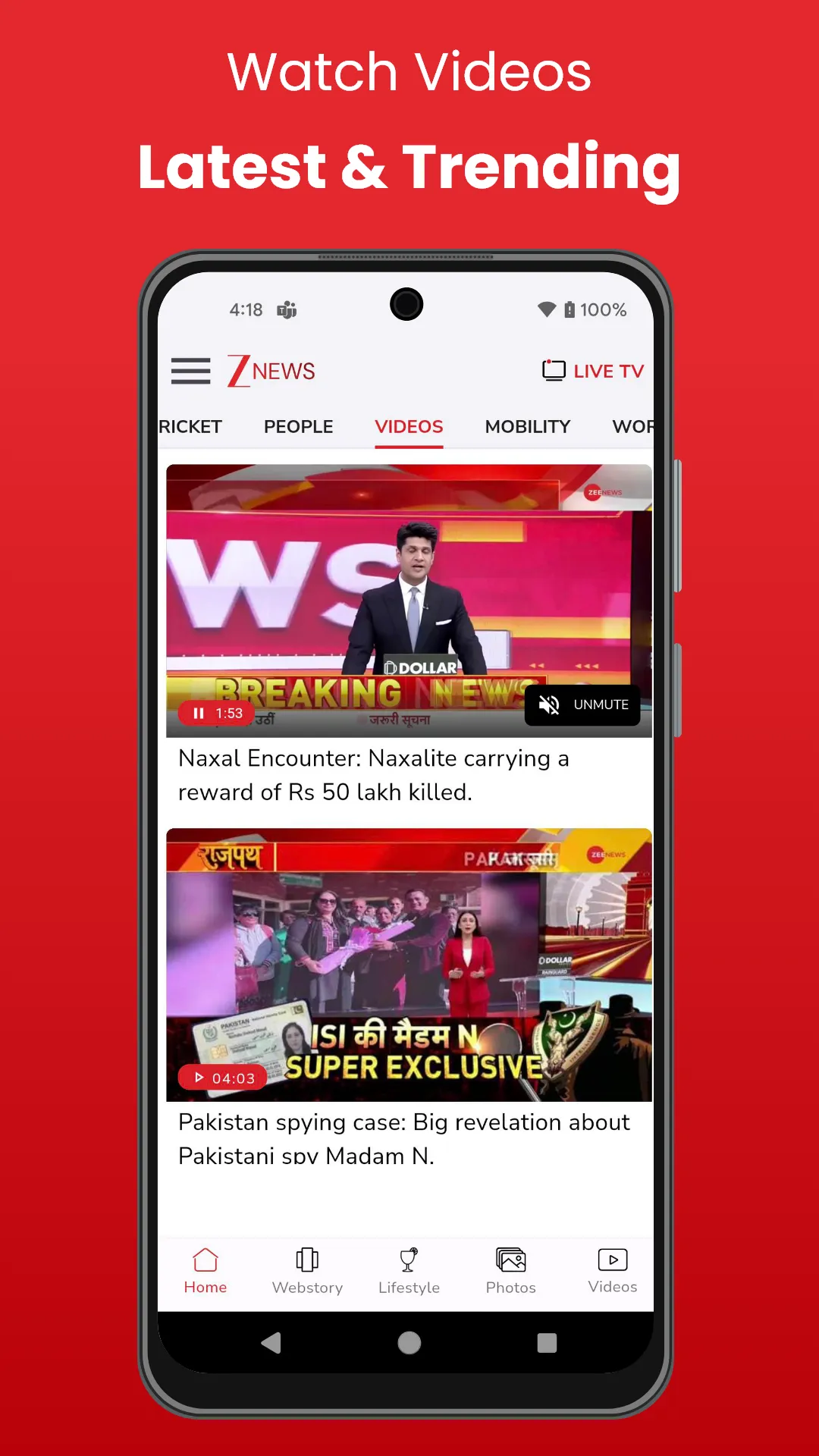 Zee News: Live News in Hindi | Indus Appstore | Screenshot