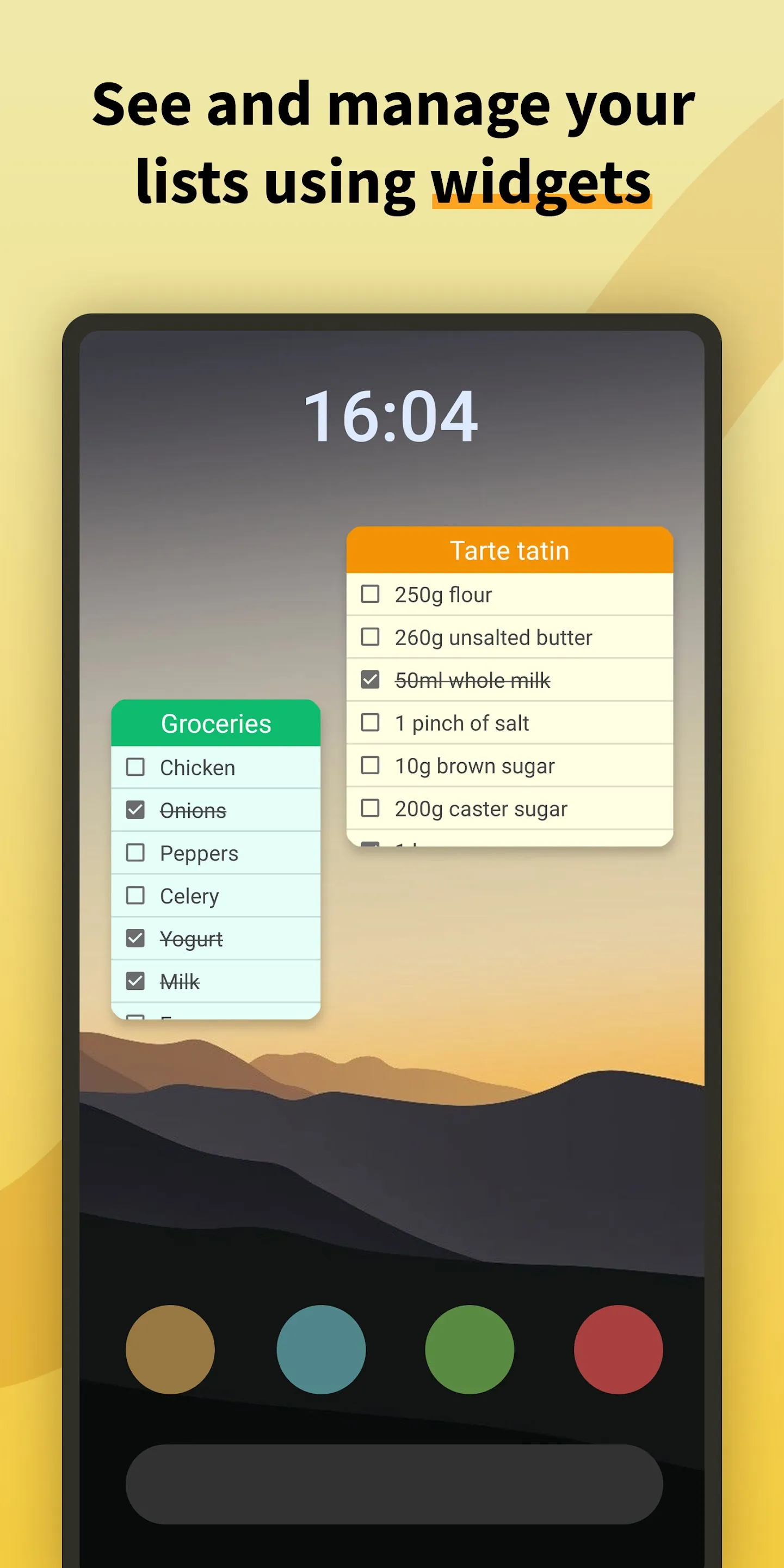 Shopping Lists (with widget) | Indus Appstore | Screenshot