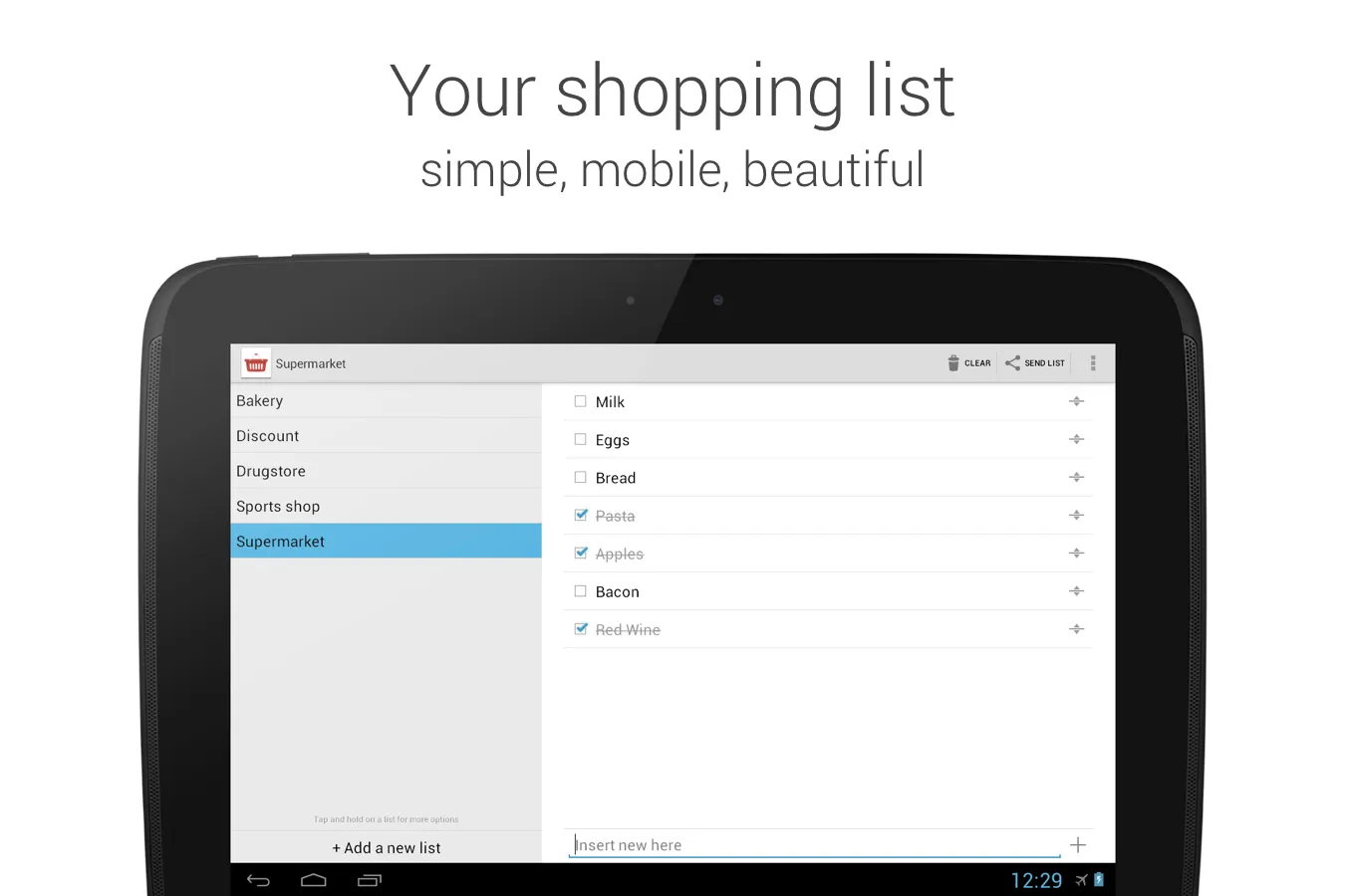 Shopping List | Indus Appstore | Screenshot