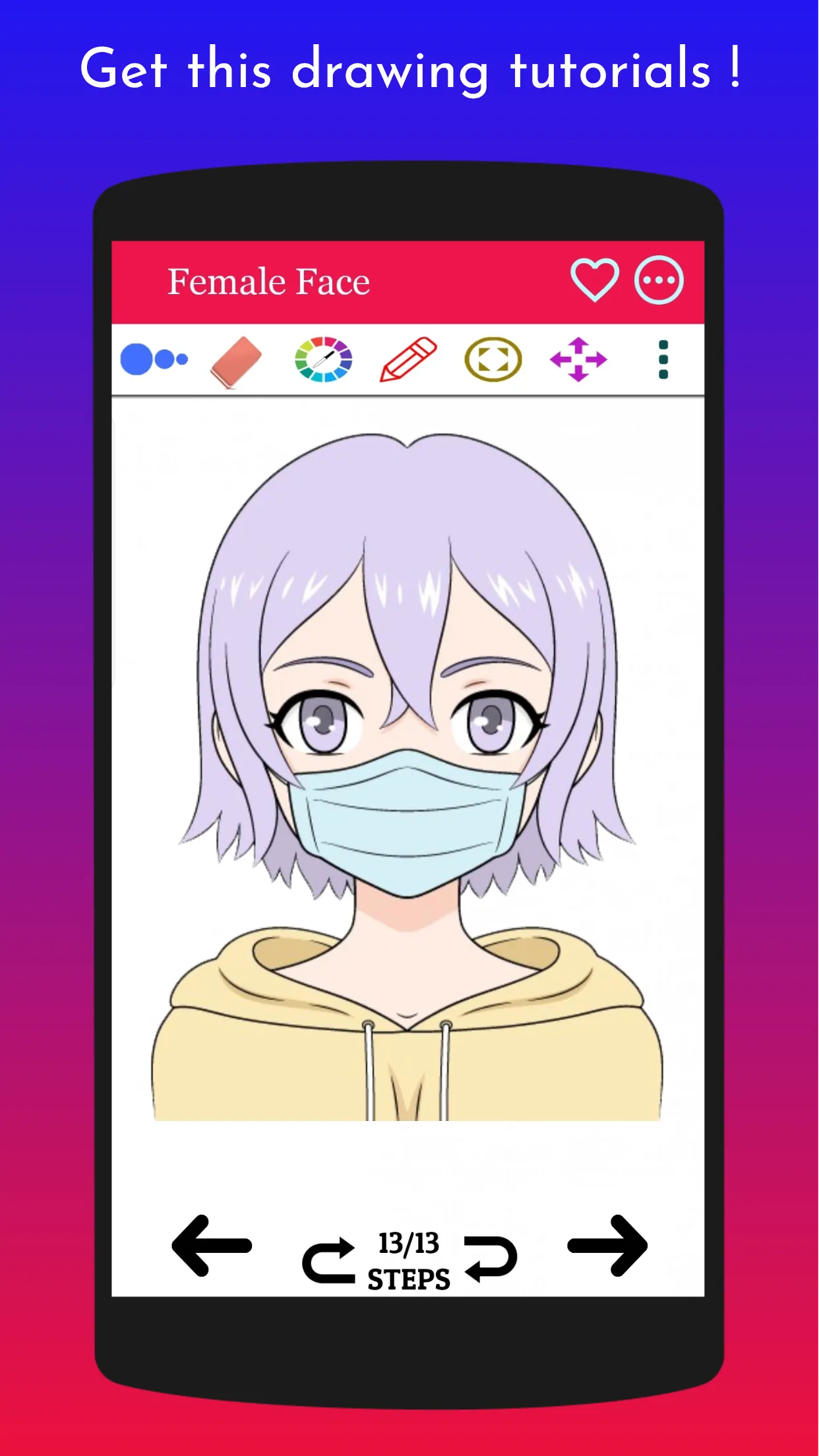 How to Draw Manga Girls Face | Indus Appstore | Screenshot