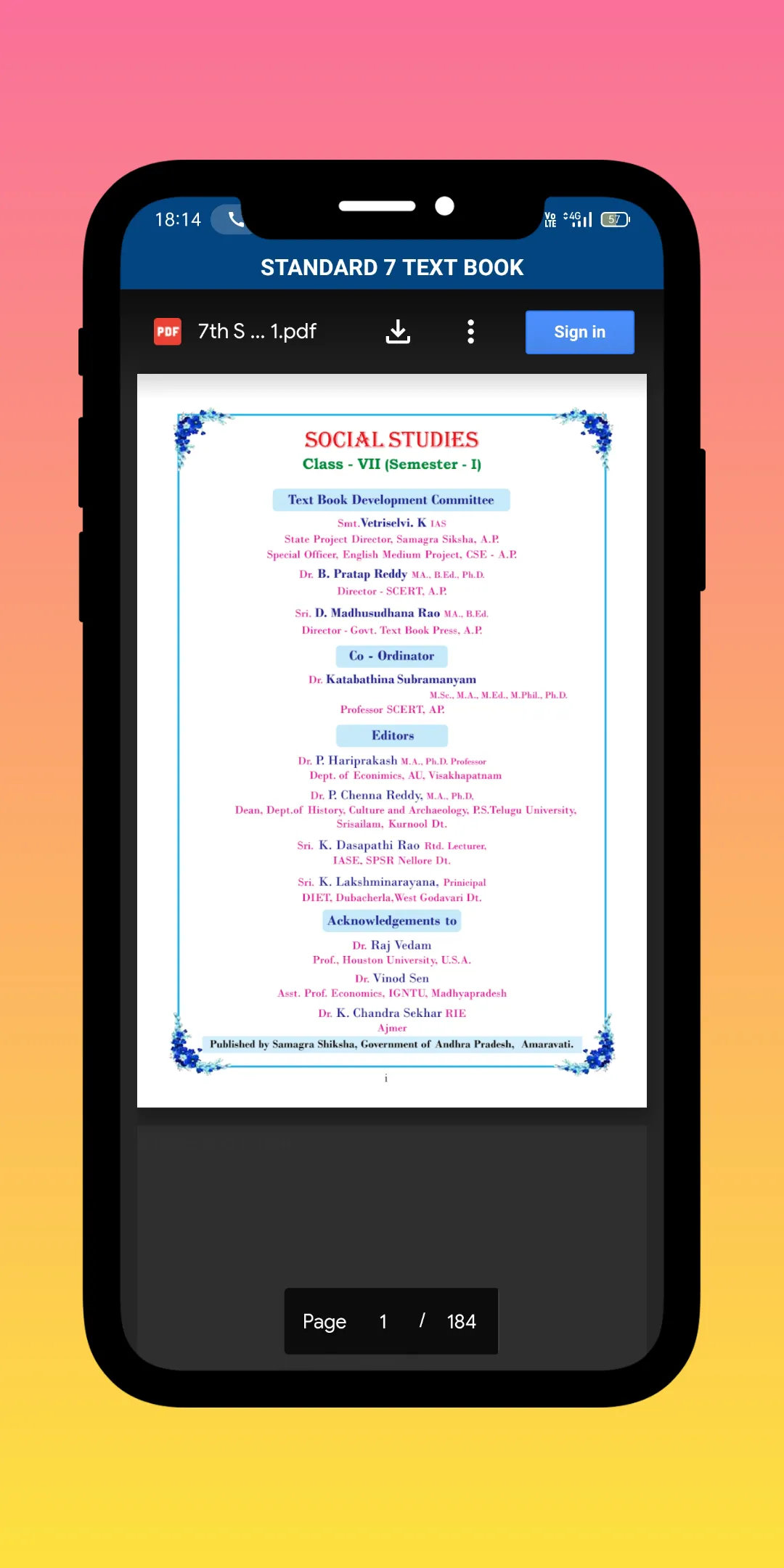 AP Board Class Seven Books | Indus Appstore | Screenshot