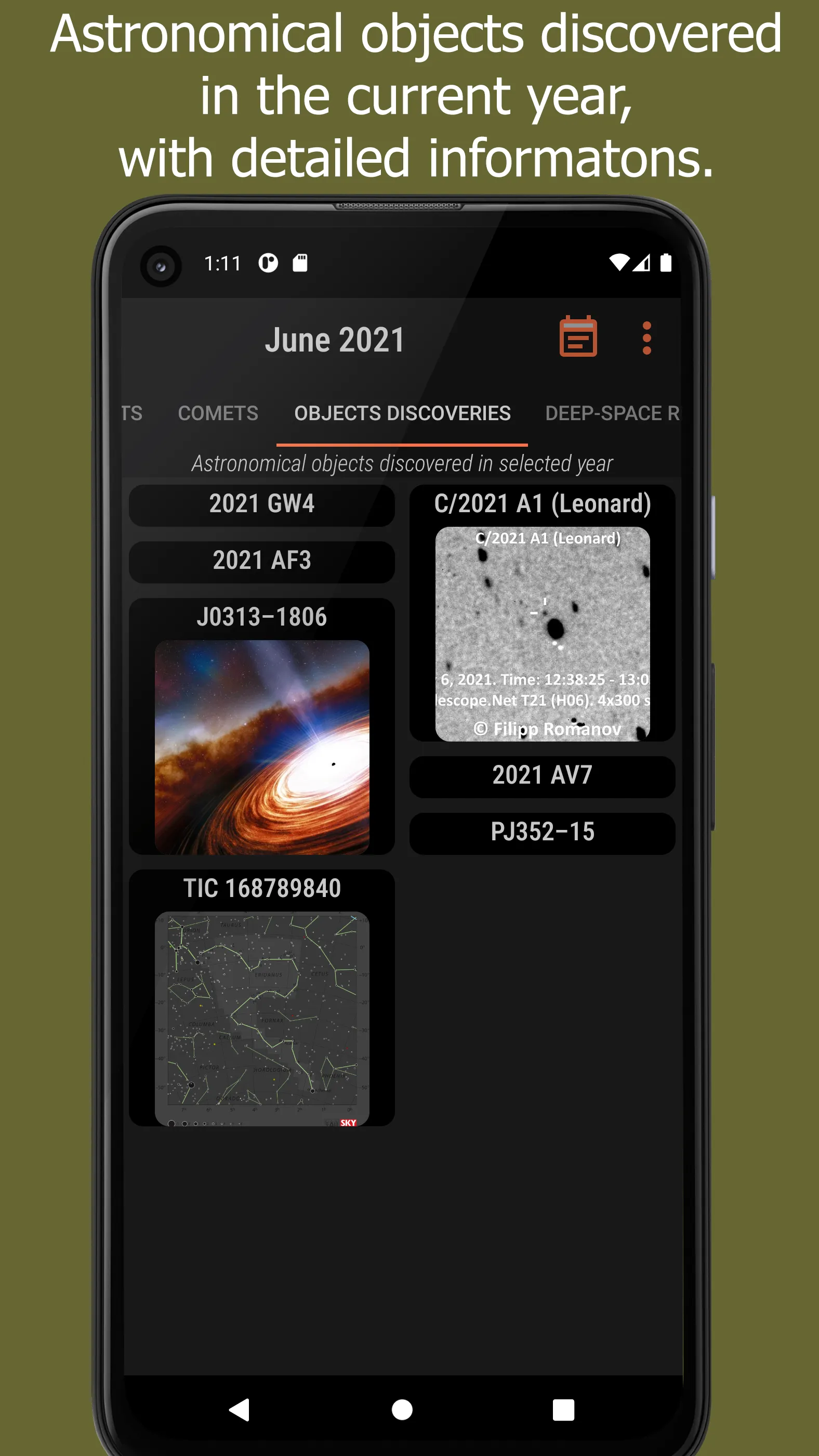 Space Oddity: cosmic calendar | Indus Appstore | Screenshot