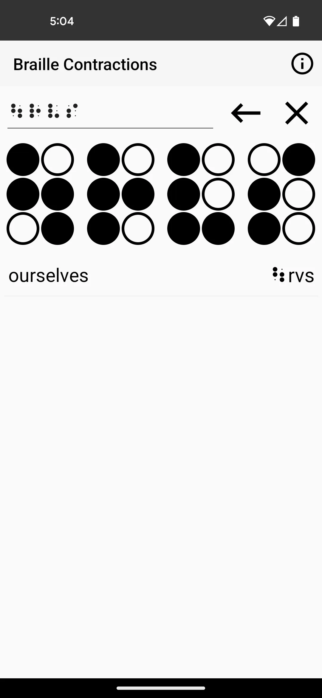 Braille Contraction Lookup | Indus Appstore | Screenshot