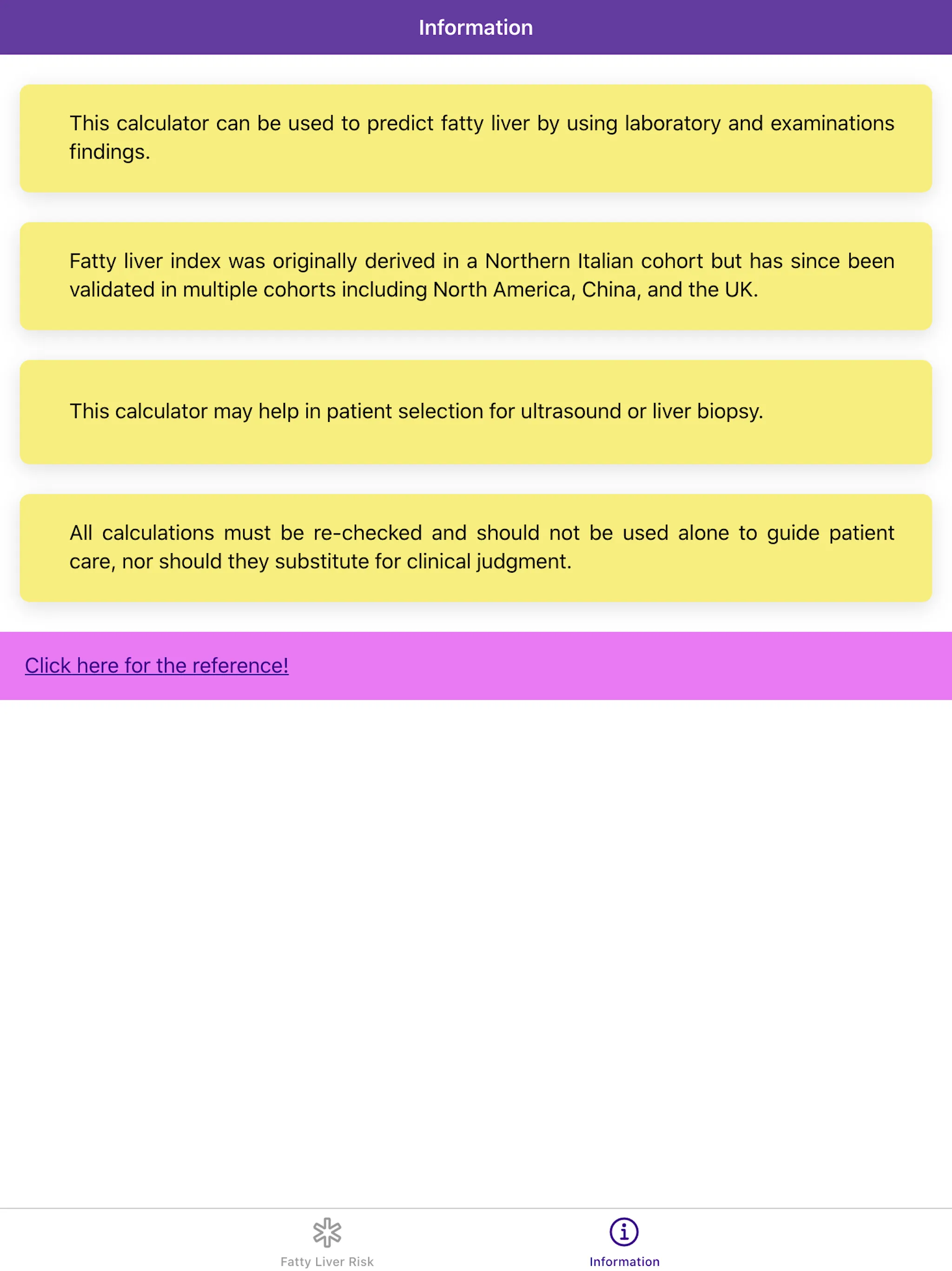 Fatty Liver Risk | Indus Appstore | Screenshot