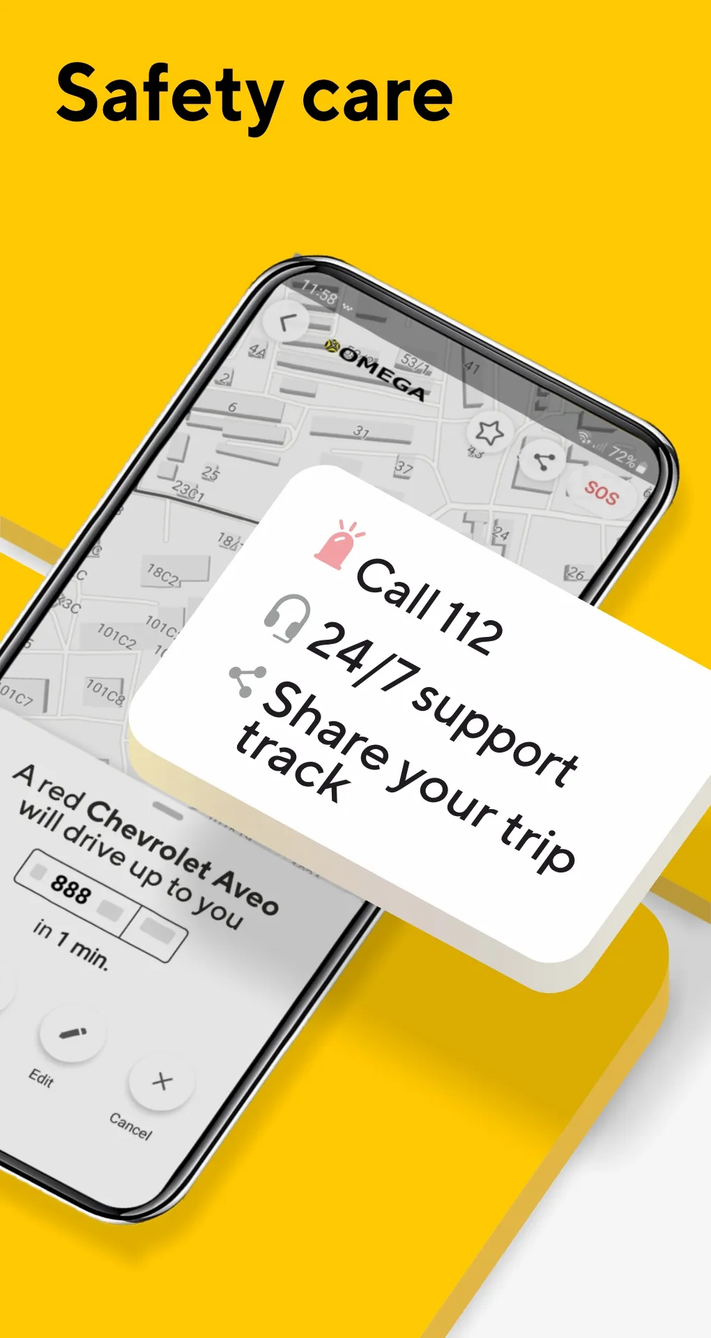Omega: taxi service | Indus Appstore | Screenshot