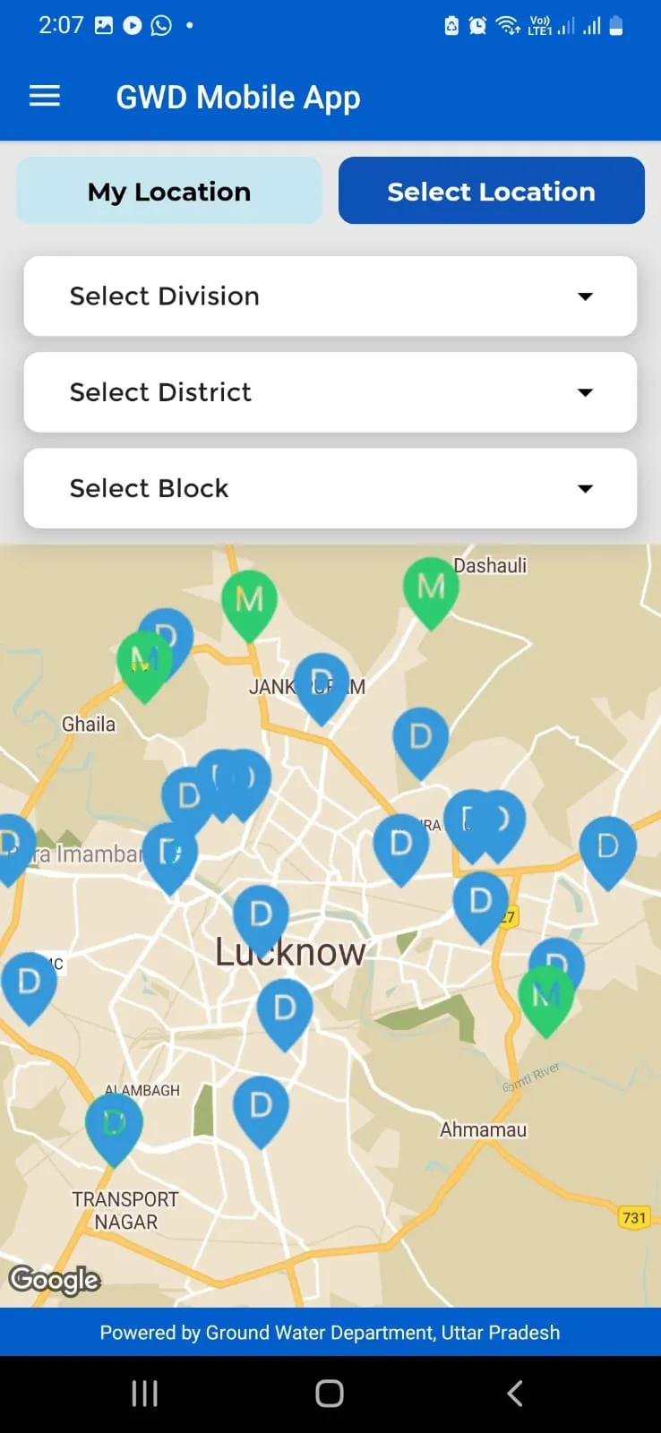 Ground Water Information, U.P | Indus Appstore | Screenshot
