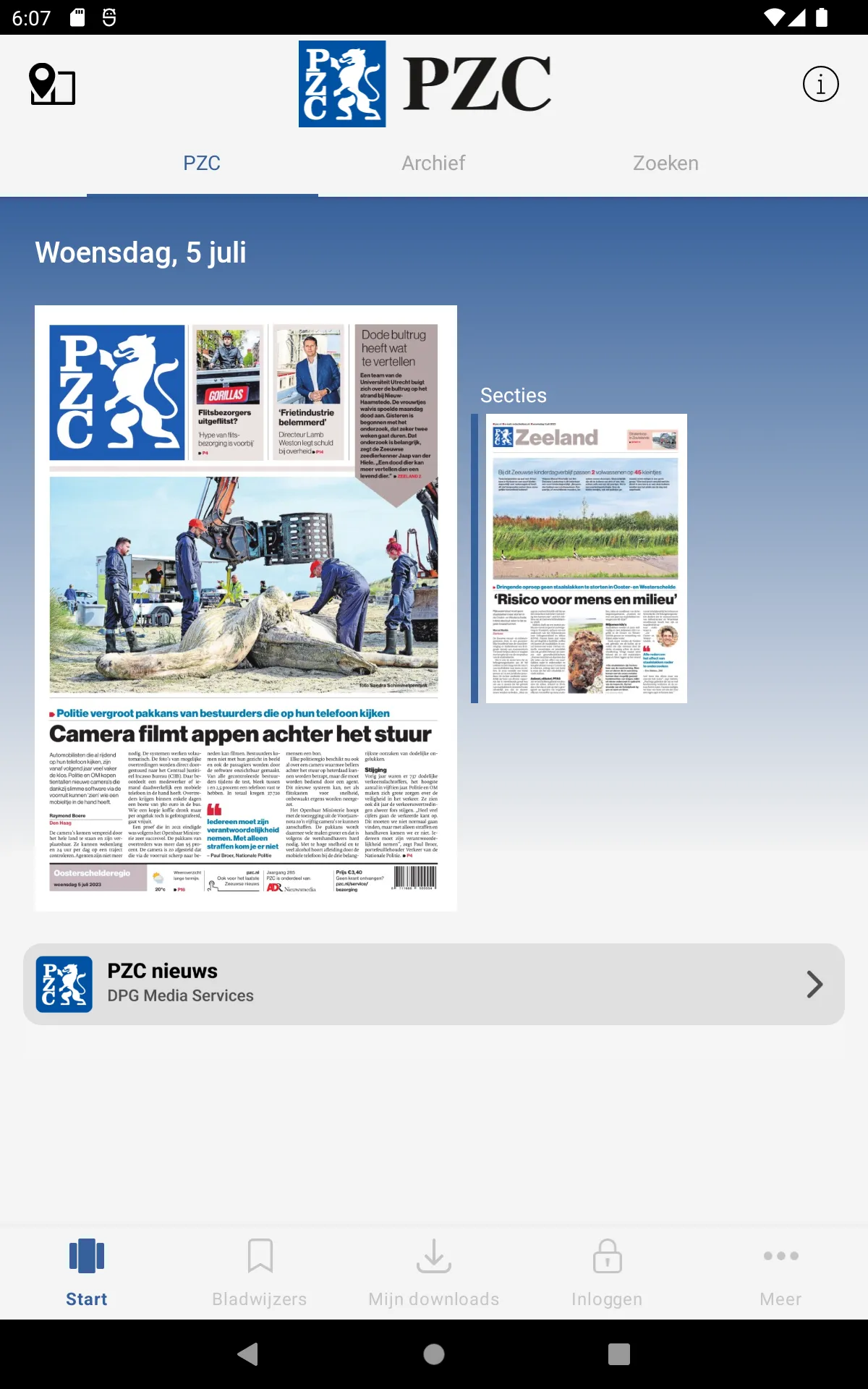 PZC - Digitale krant | Indus Appstore | Screenshot