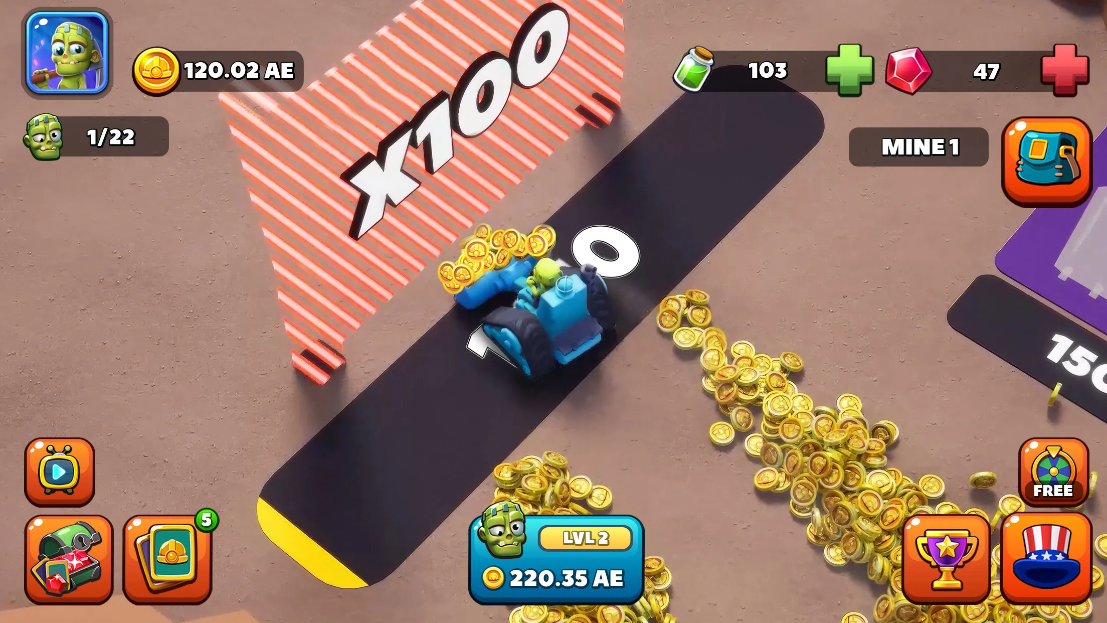 Idle Zombie Miner: Gold Tycoon | Indus Appstore | Screenshot