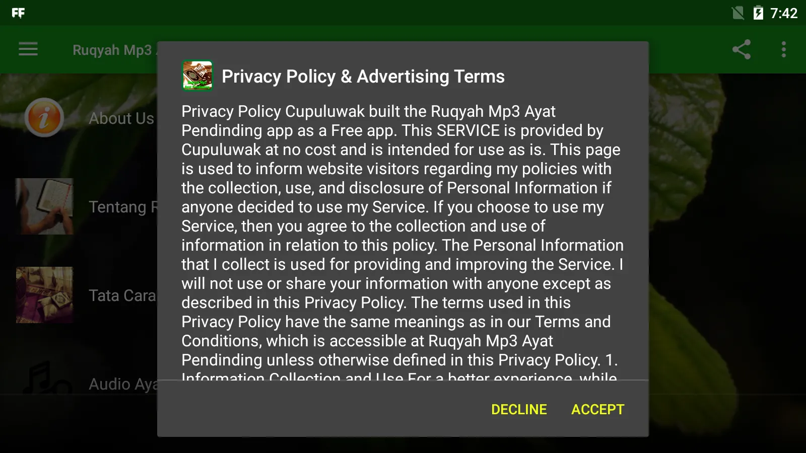 Ruqyah Mp3 Ayat Pendinding | Indus Appstore | Screenshot