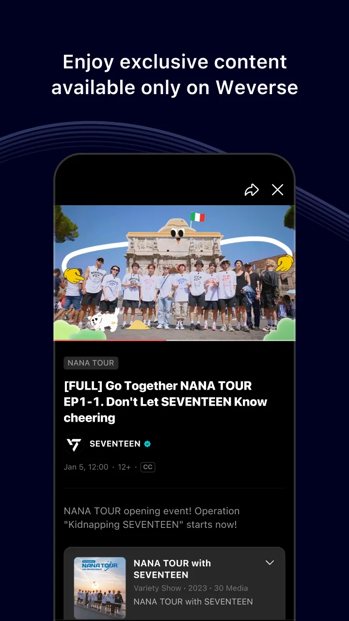 Weverse: Connect with Artists | Indus Appstore | Screenshot