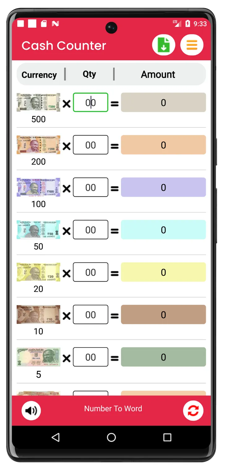 Cash Calculator -Money Counter | Indus Appstore | Screenshot