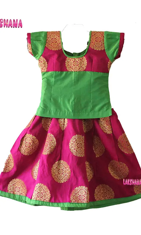 Kids Pattu Lehenga Designs | Indus Appstore | Screenshot