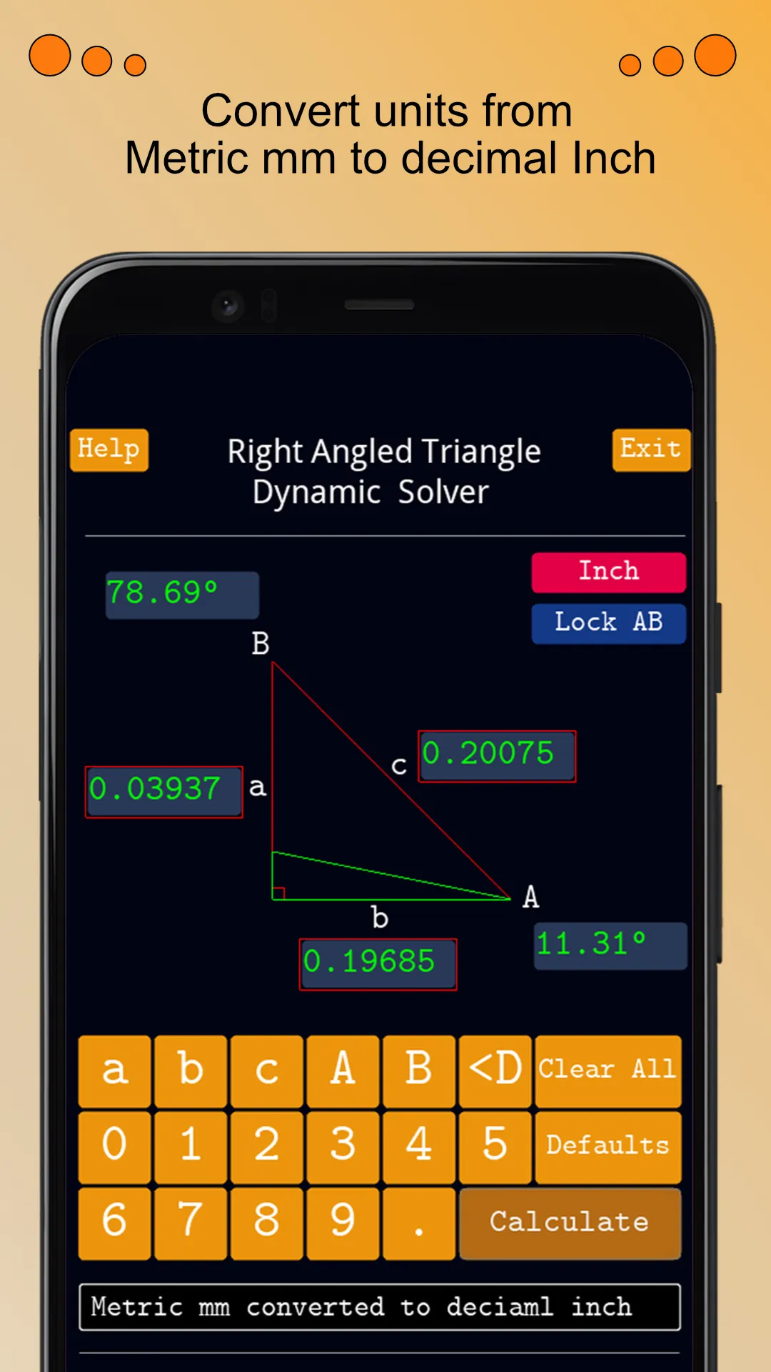 Right Angled Triangle Solver | Indus Appstore | Screenshot