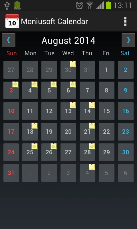 Moniusoft Calendar | Indus Appstore | Screenshot