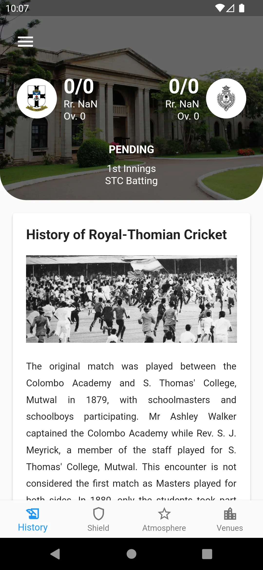 Royal Thomian Live | Indus Appstore | Screenshot