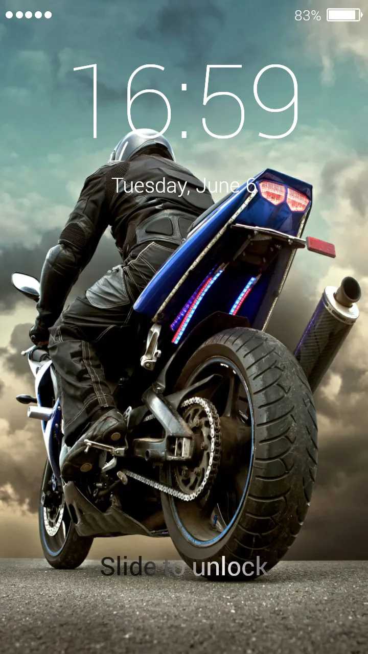 Motorcycle Lock Screen | Indus Appstore | Screenshot