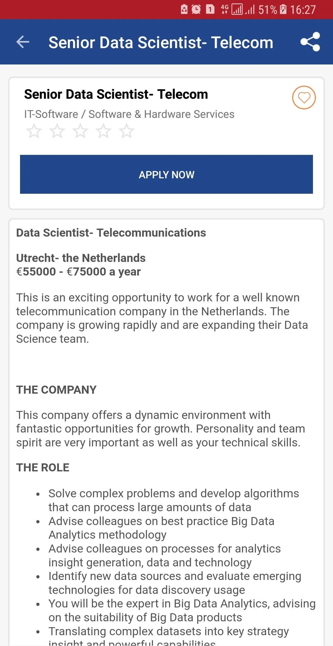 Jobs in Netherlands | Indus Appstore | Screenshot