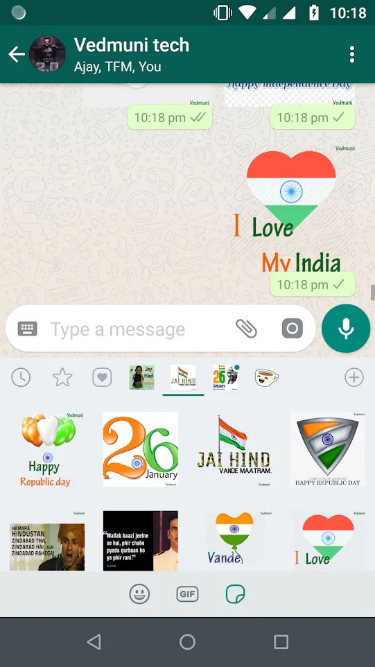 Republic Day Stickers | Indus Appstore | Screenshot