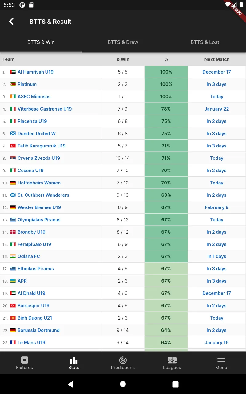 FootyStats - Soccer Stats | Indus Appstore | Screenshot