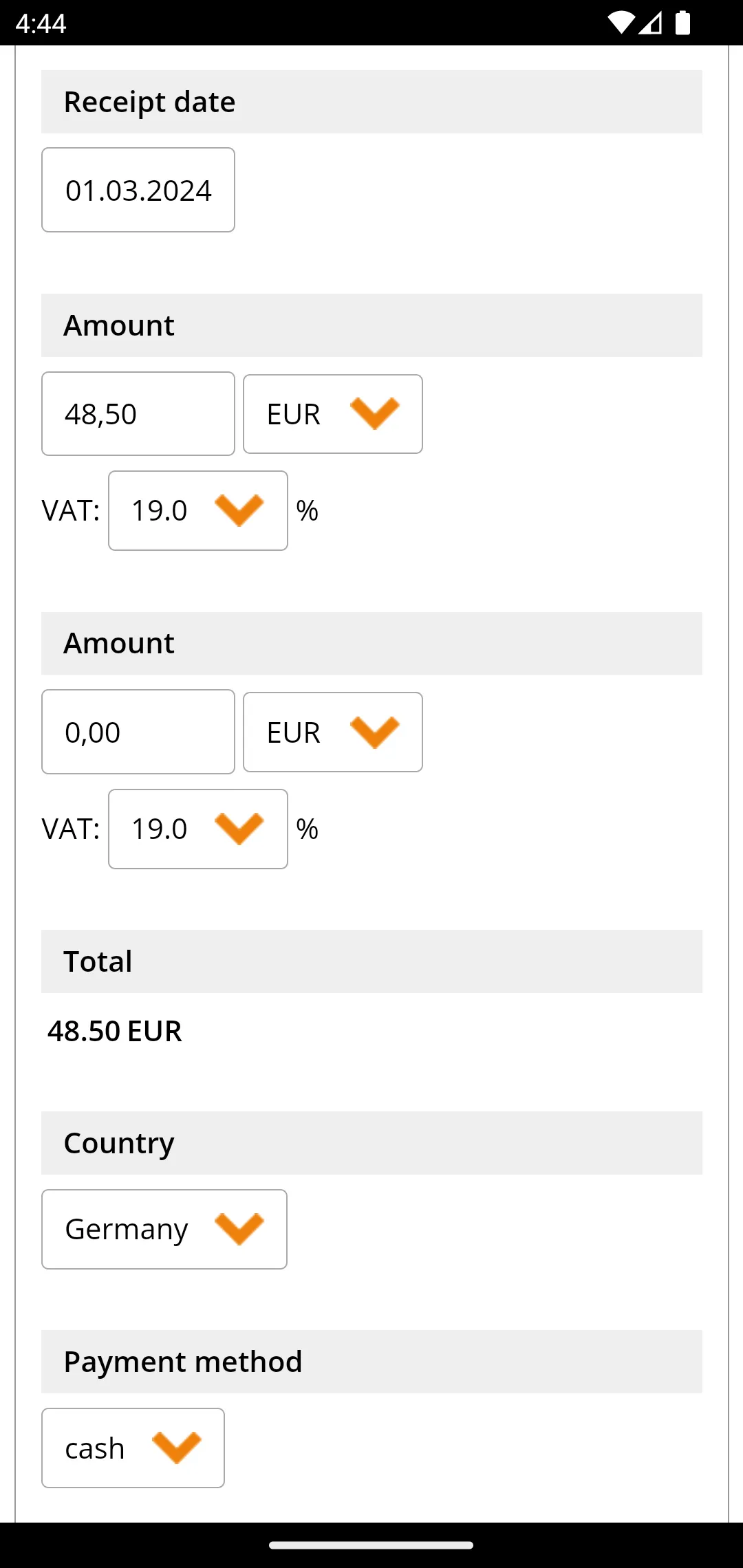 Onexma Mobile Expense Reports | Indus Appstore | Screenshot