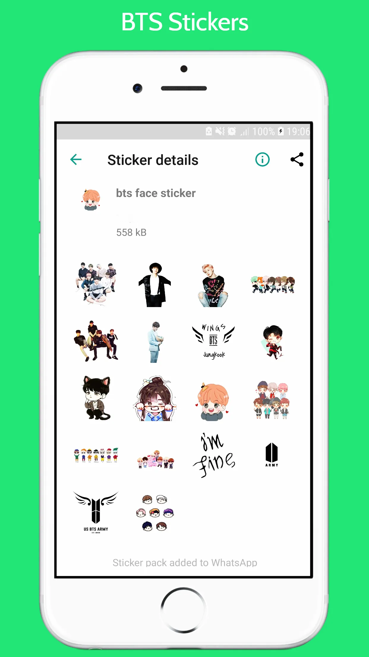 WAStickers -BTS kpop Stickers | Indus Appstore | Screenshot