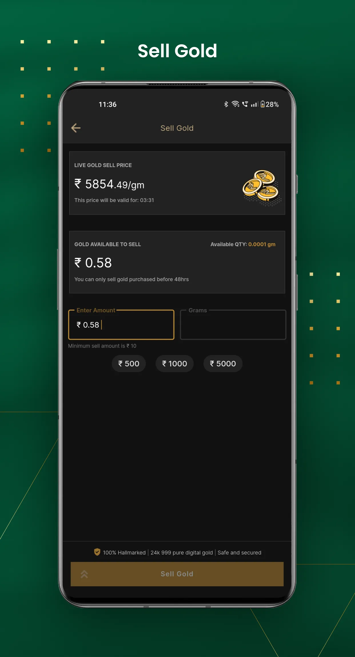 Gold Chunk Save in DigitalGold | Indus Appstore | Screenshot