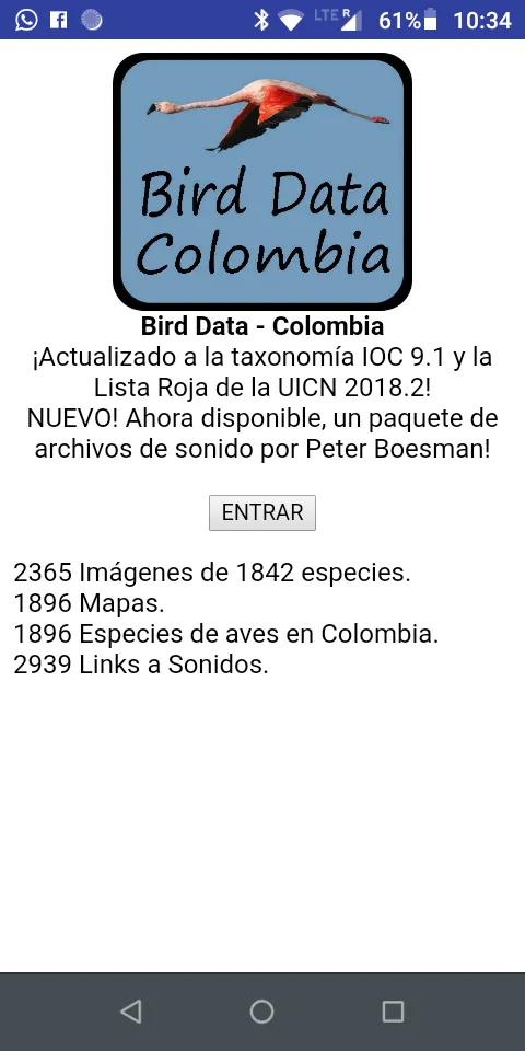 Bird Data - Colombia | Indus Appstore | Screenshot