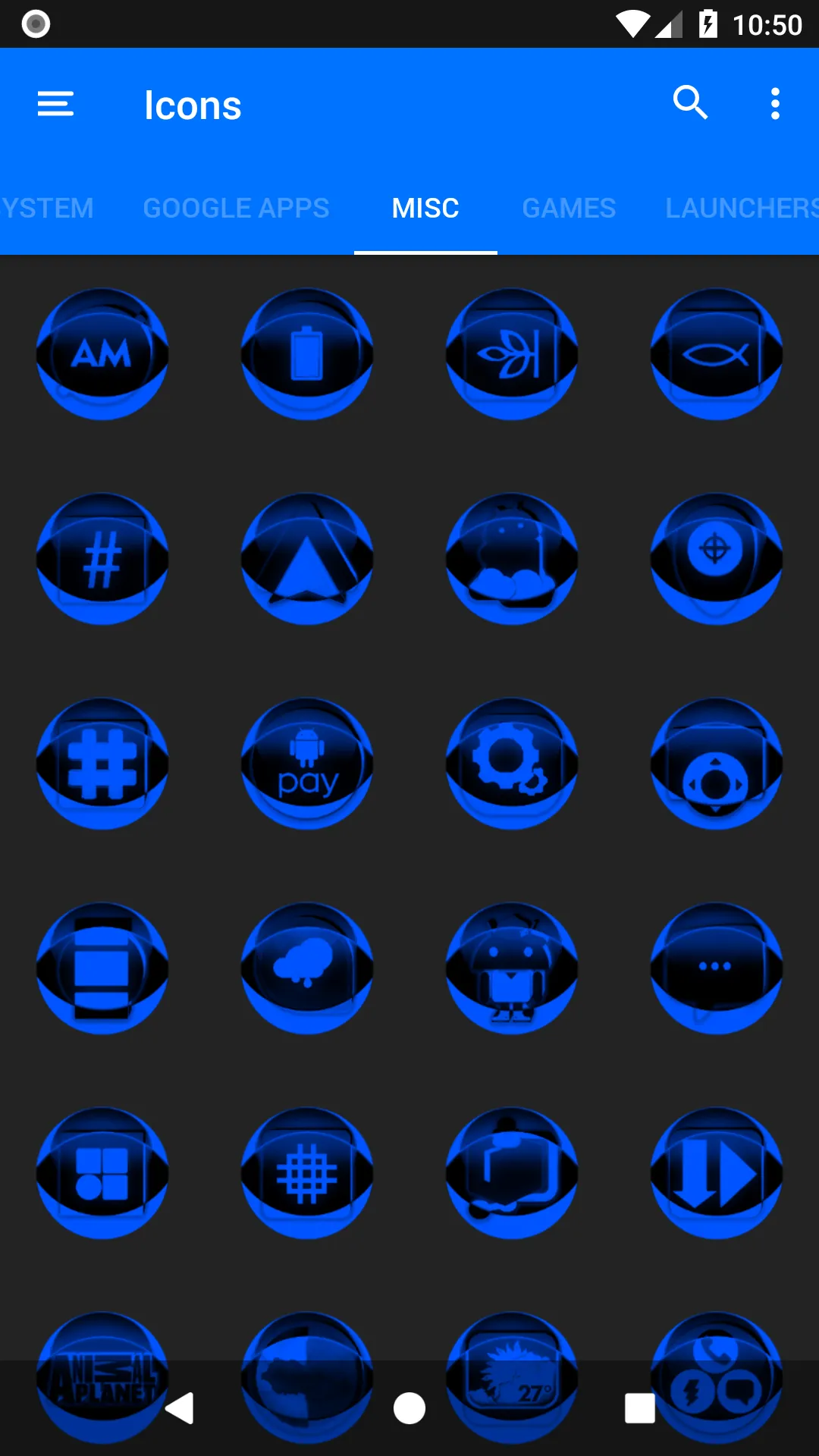 Blue Icon Pack Style 2 | Indus Appstore | Screenshot