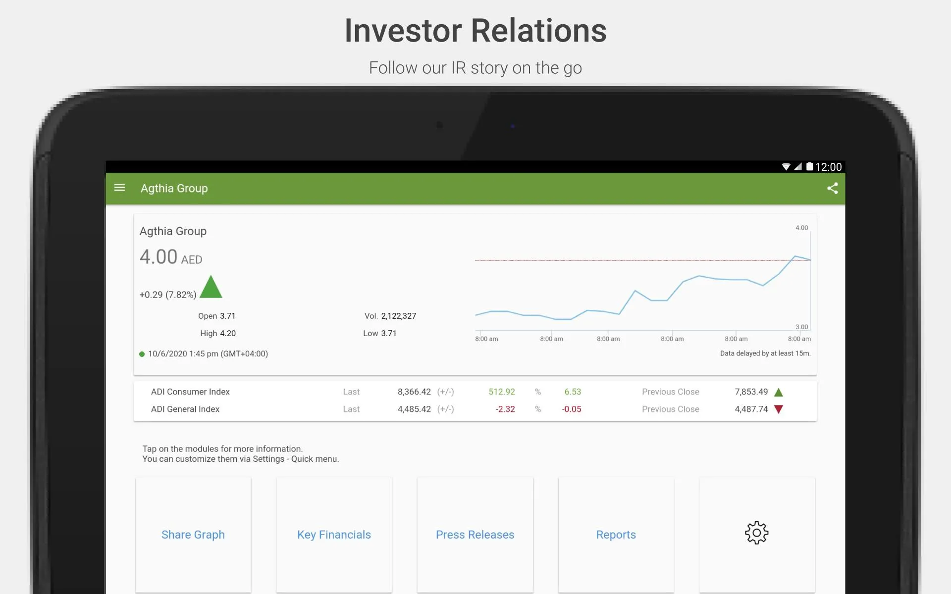 Agthia Investor Relations | Indus Appstore | Screenshot