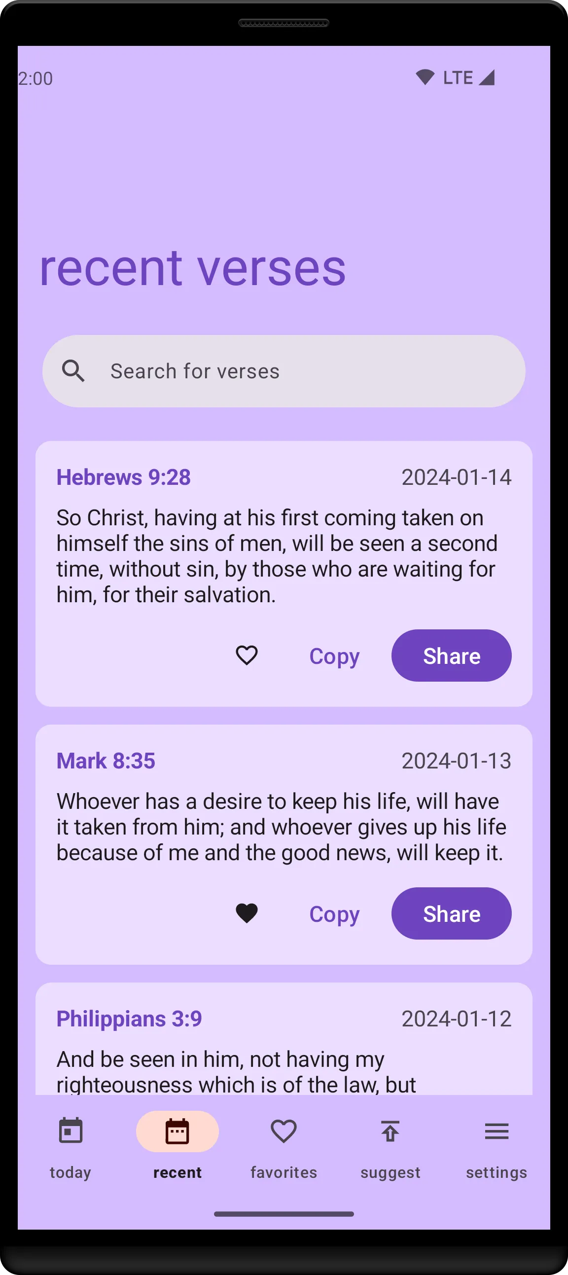 Daily Power - bible verses | Indus Appstore | Screenshot