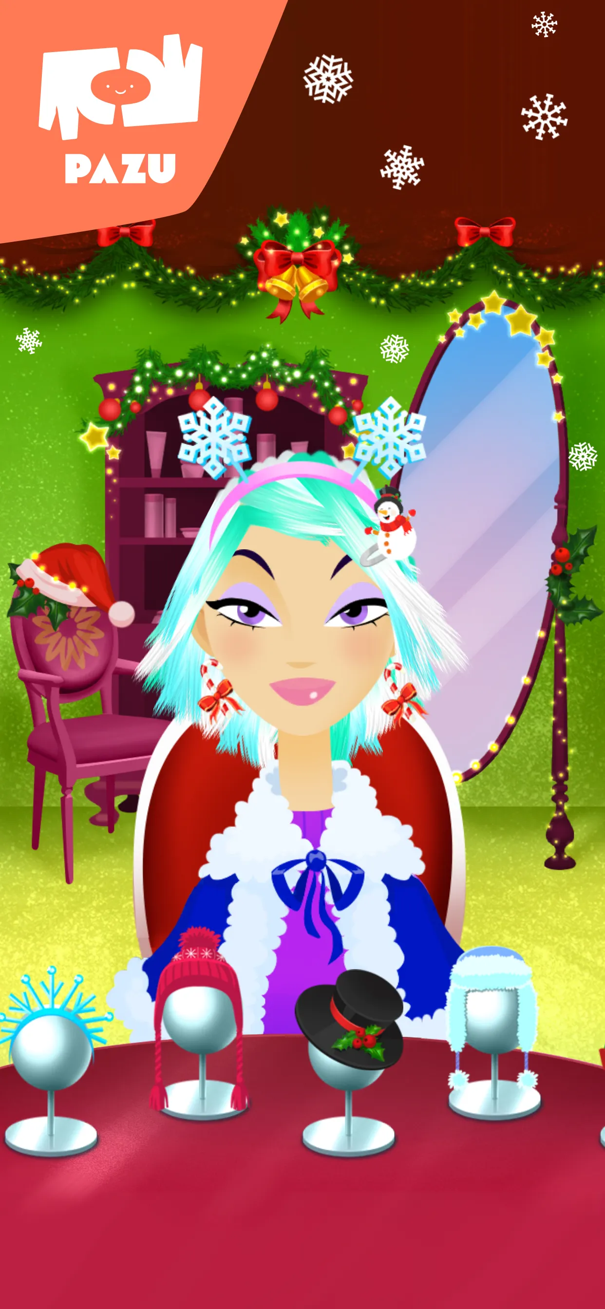 Girls Hair Salon Christmas | Indus Appstore | Screenshot