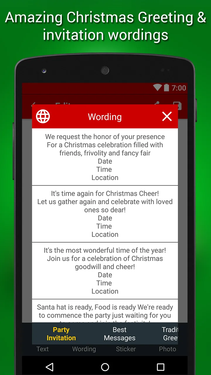 Christmas Party Invitations | Indus Appstore | Screenshot