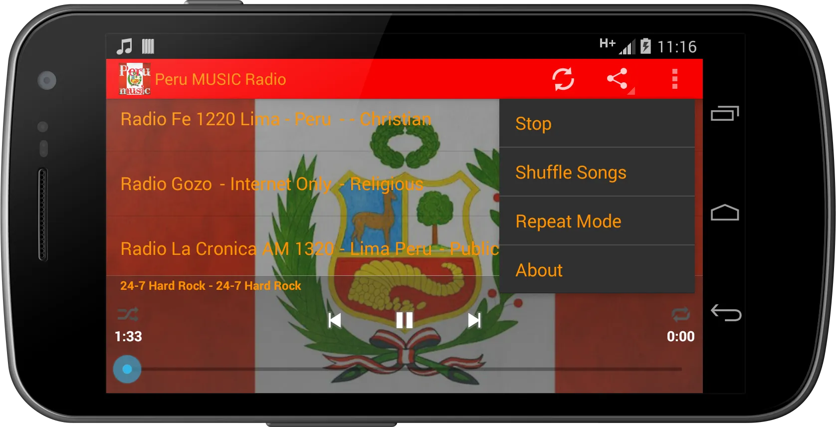 Peru MUSIC Radio | Indus Appstore | Screenshot