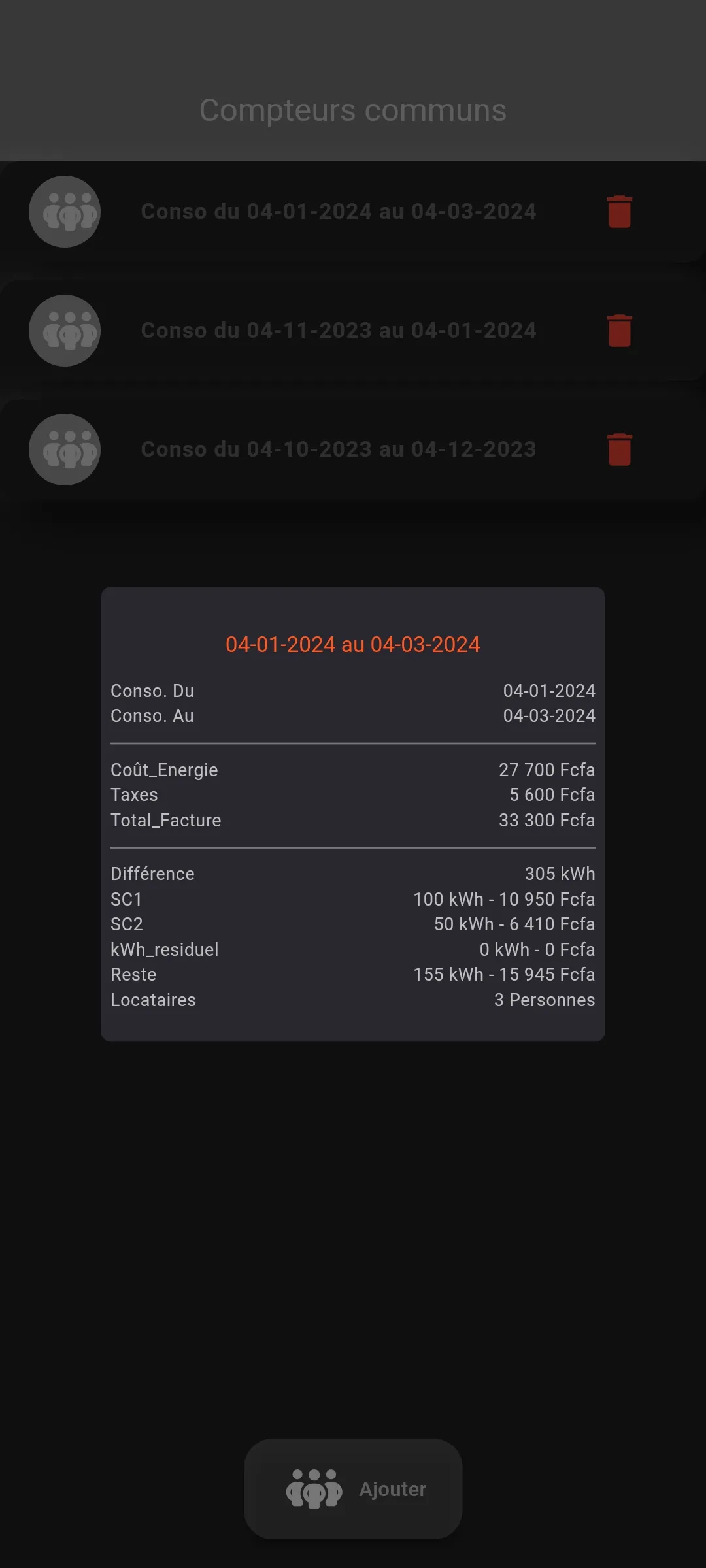 Suivi Conso Electricité | Indus Appstore | Screenshot