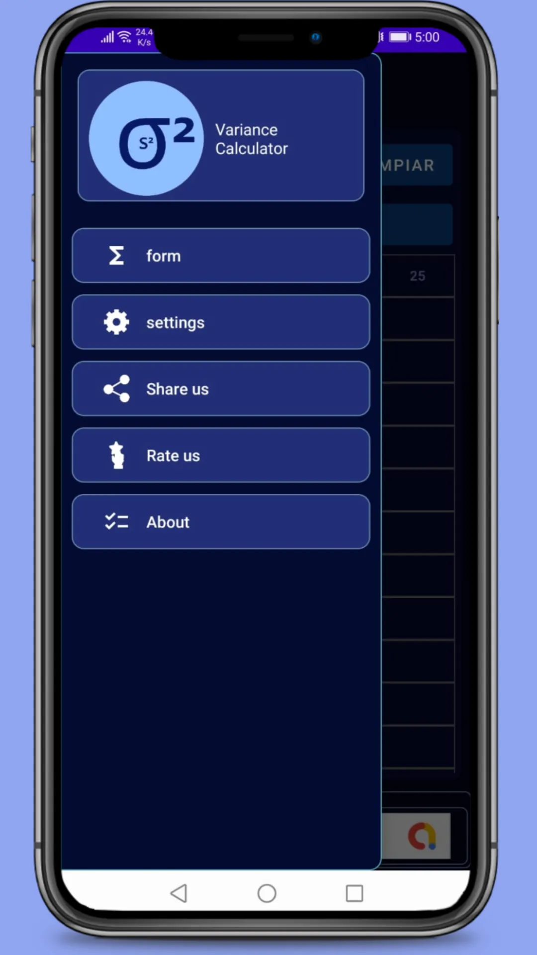 Variance and SD Calculator | Indus Appstore | Screenshot