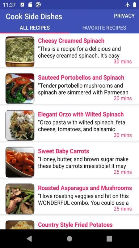 Side dish recipe | Indus Appstore | Screenshot