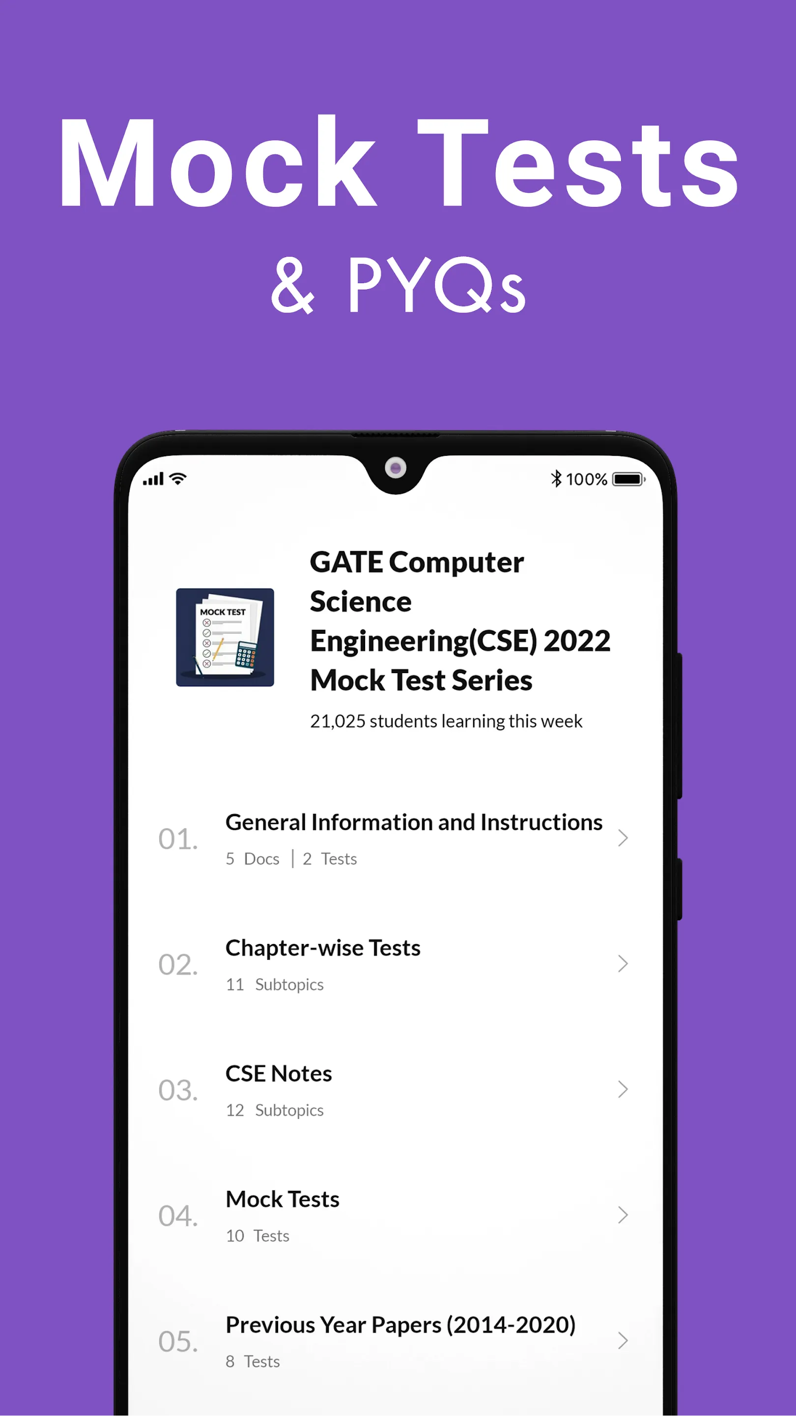 GATE CSE 2025 Exam Prep & Test | Indus Appstore | Screenshot