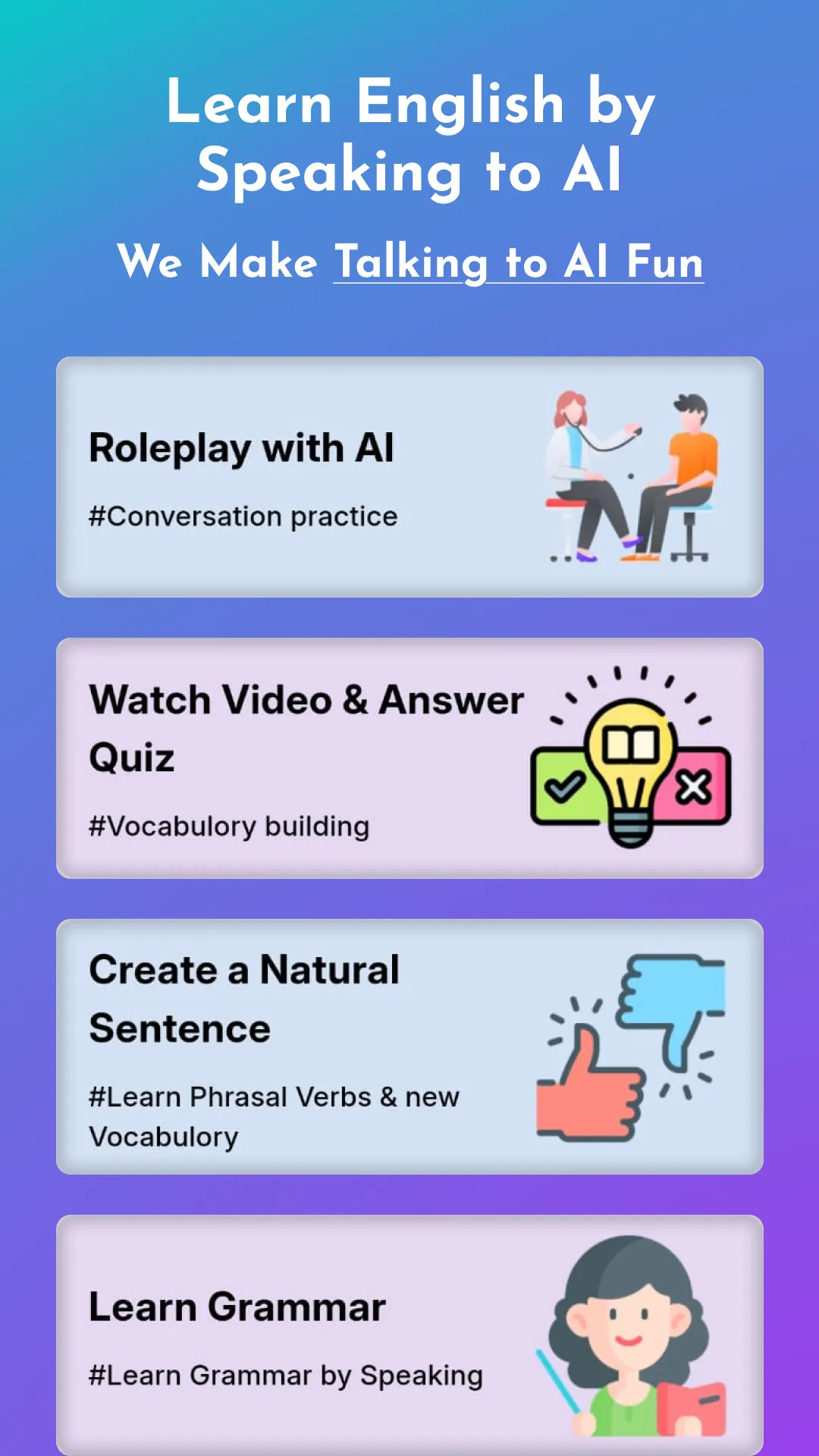 Practice Speaking English Zap | Indus Appstore | Screenshot