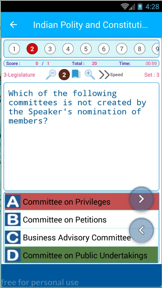 Indian Constitution MCQ Quiz | Indus Appstore | Screenshot