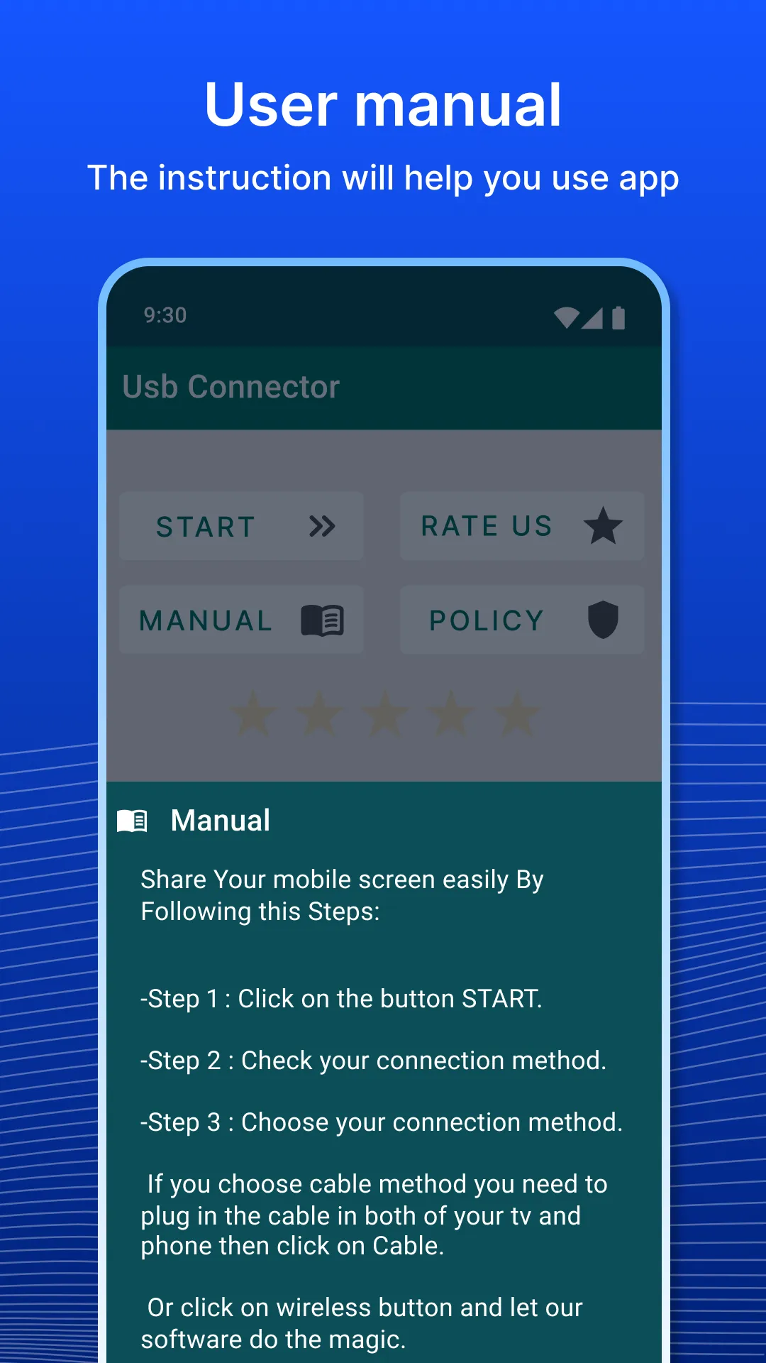 USB Screen Share - Phone to TV | Indus Appstore | Screenshot