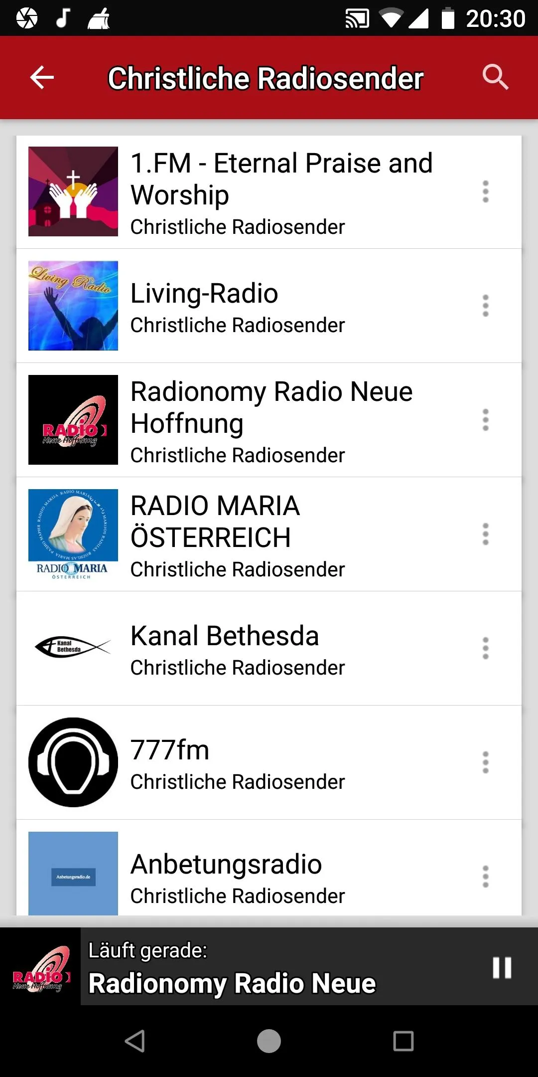 Christliche Radiosender | Indus Appstore | Screenshot