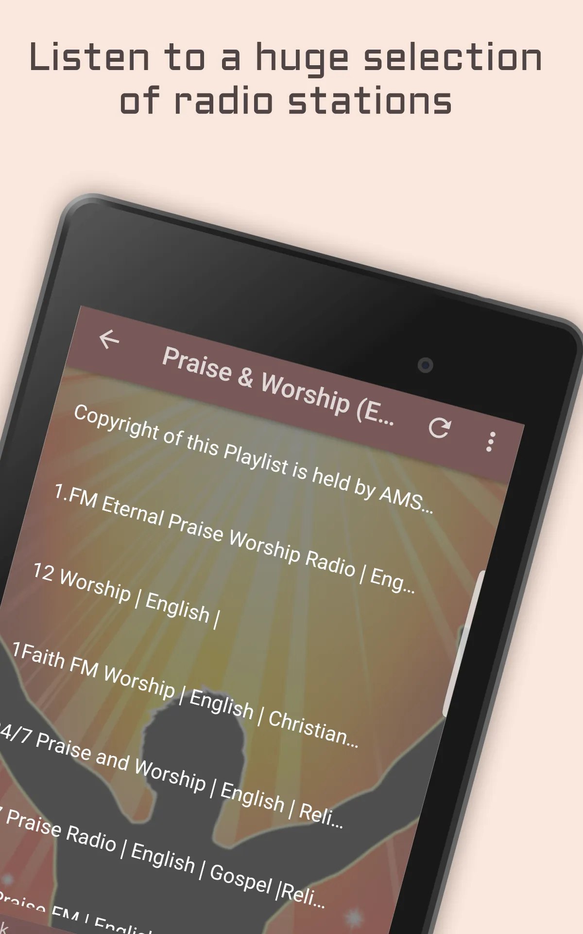 Praise & Worship Music Radio | Indus Appstore | Screenshot