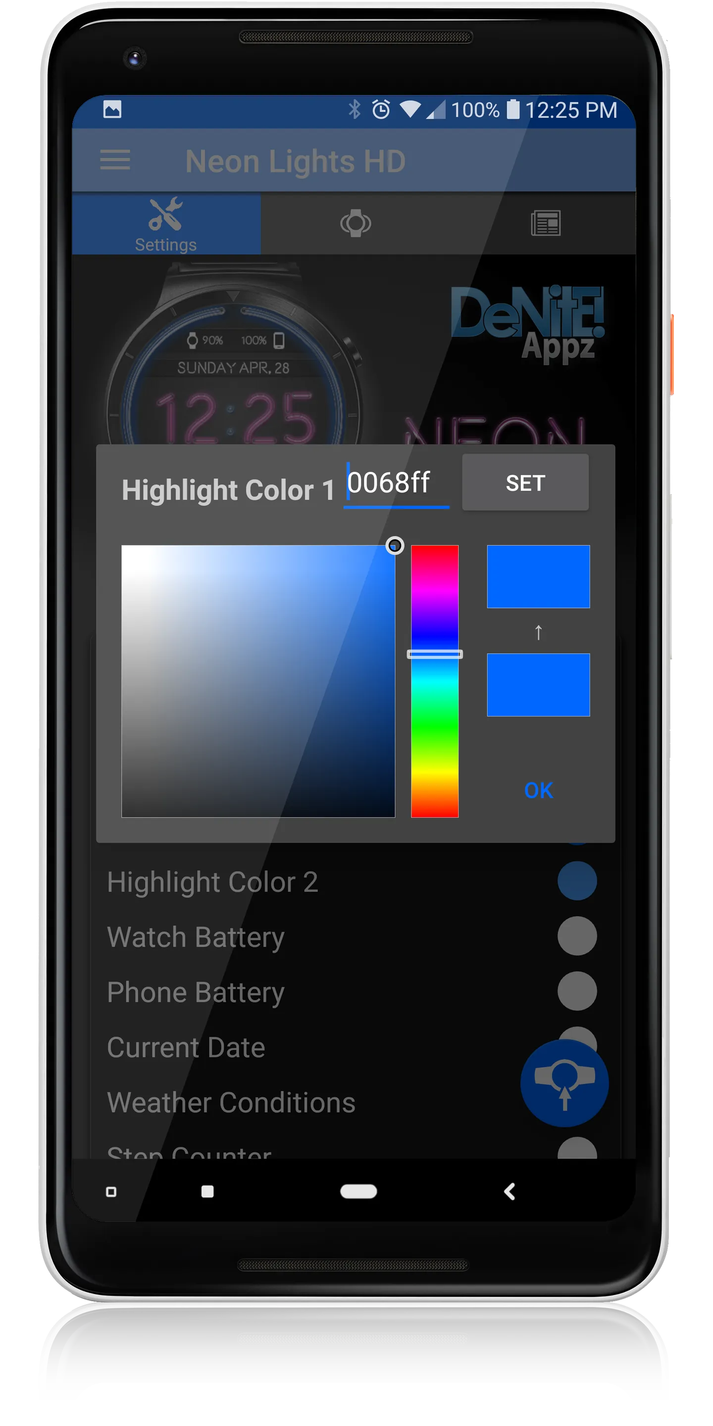 Neon Lights HD Watch Face | Indus Appstore | Screenshot