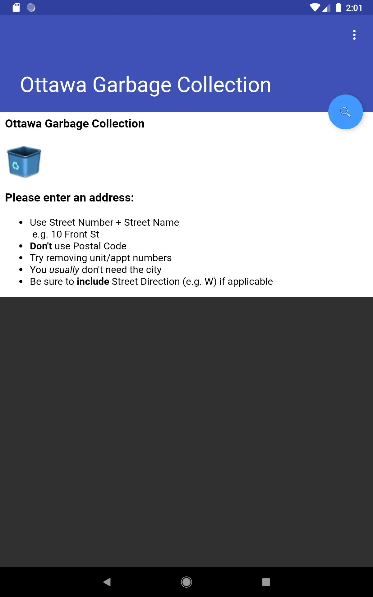 Ottawa Garbage Collection | Indus Appstore | Screenshot