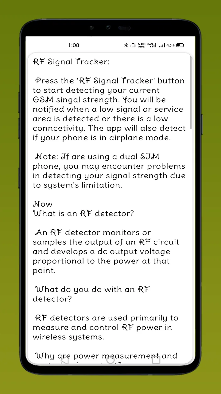 RF Signal Detector RF Signal S | Indus Appstore | Screenshot