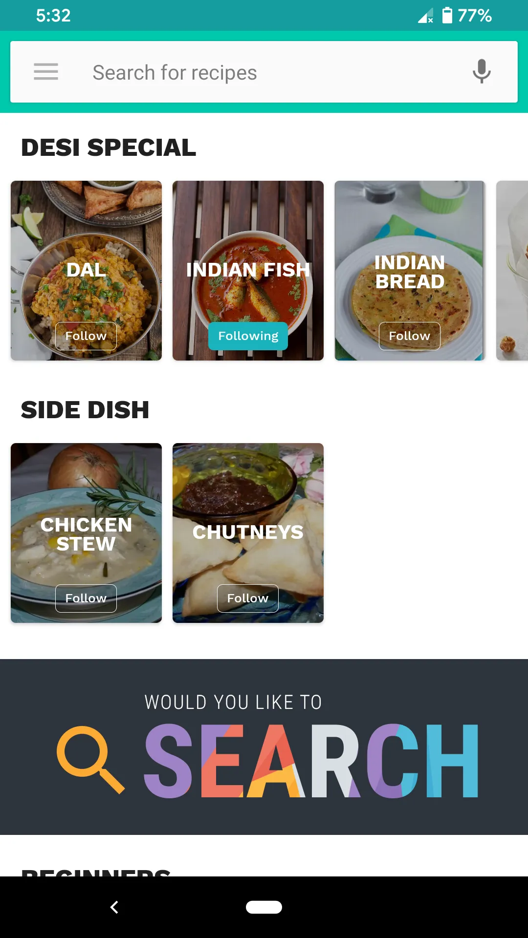 Indian Cooking Recipes App | Indus Appstore | Screenshot